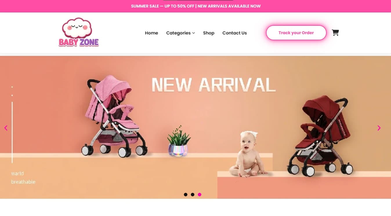 Baby Zone β E-commerce Website