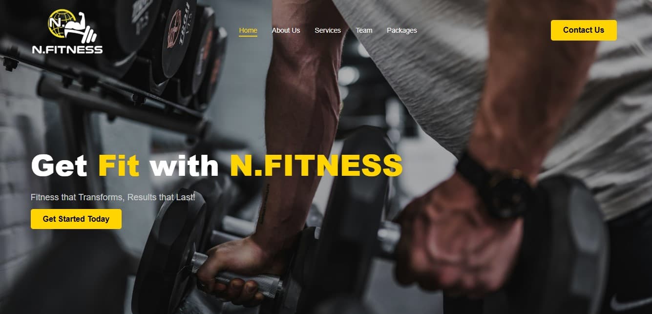 N.Fitness β Gym & Fitness Studio Website