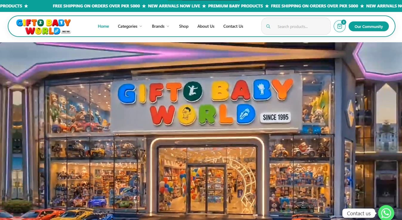 Gifto Baby World β E-commerce Website